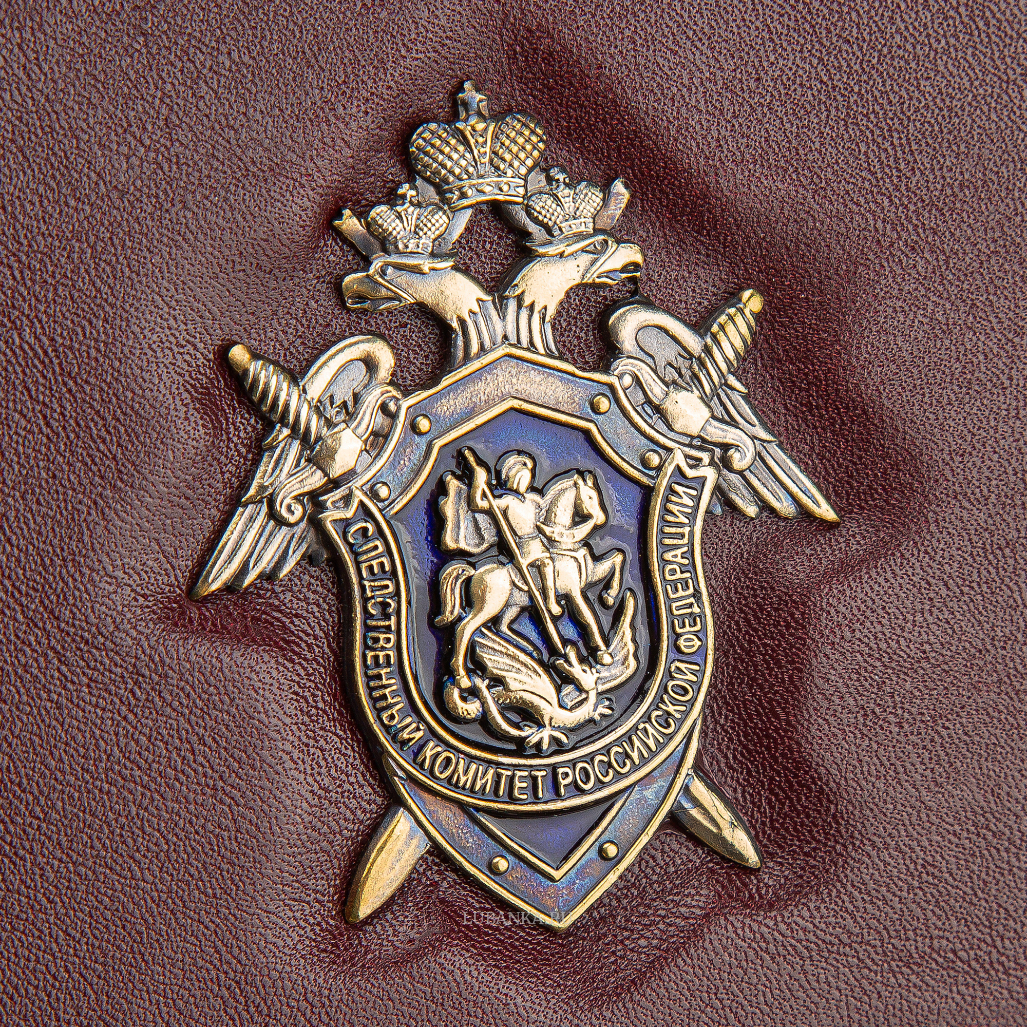Обложка для удостоверения СКР с жетоном бордовая