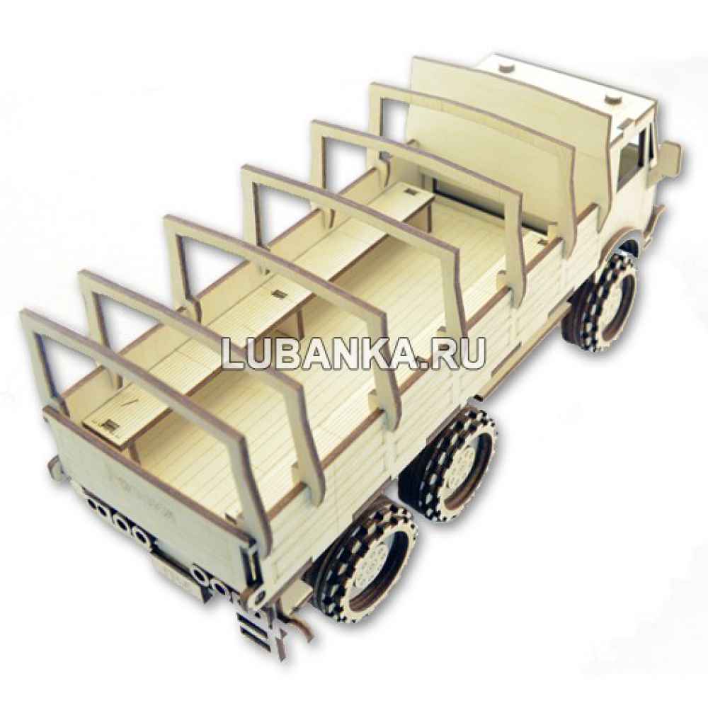Деревянная модель для сборки «Военный грузовик»